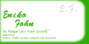 eniko fohn business card